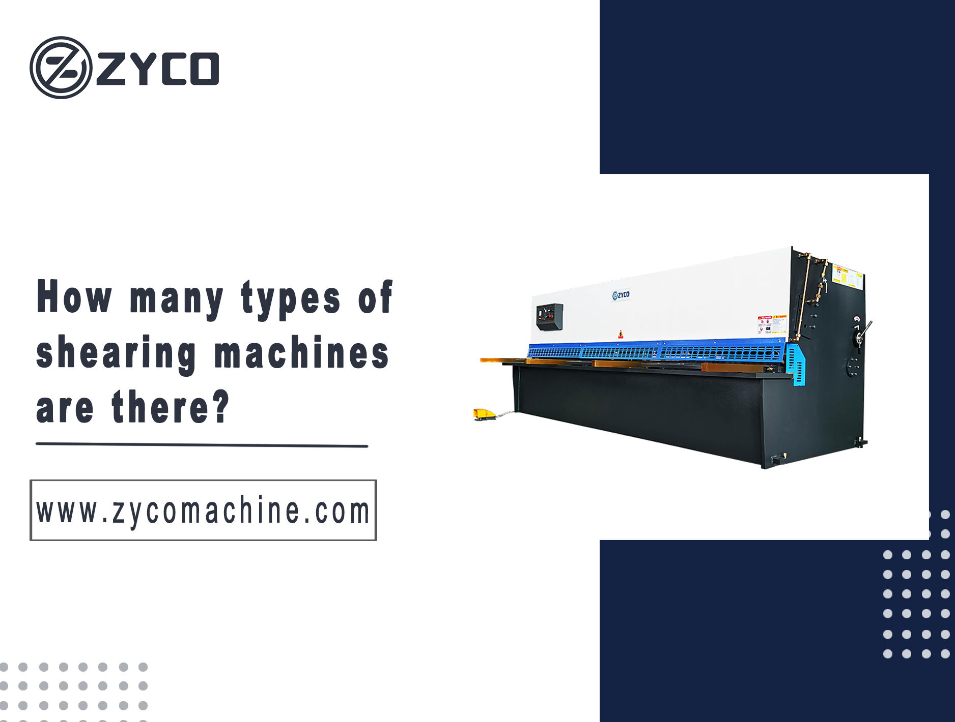 Combien de types de machines de cisaillement y a-t-il?