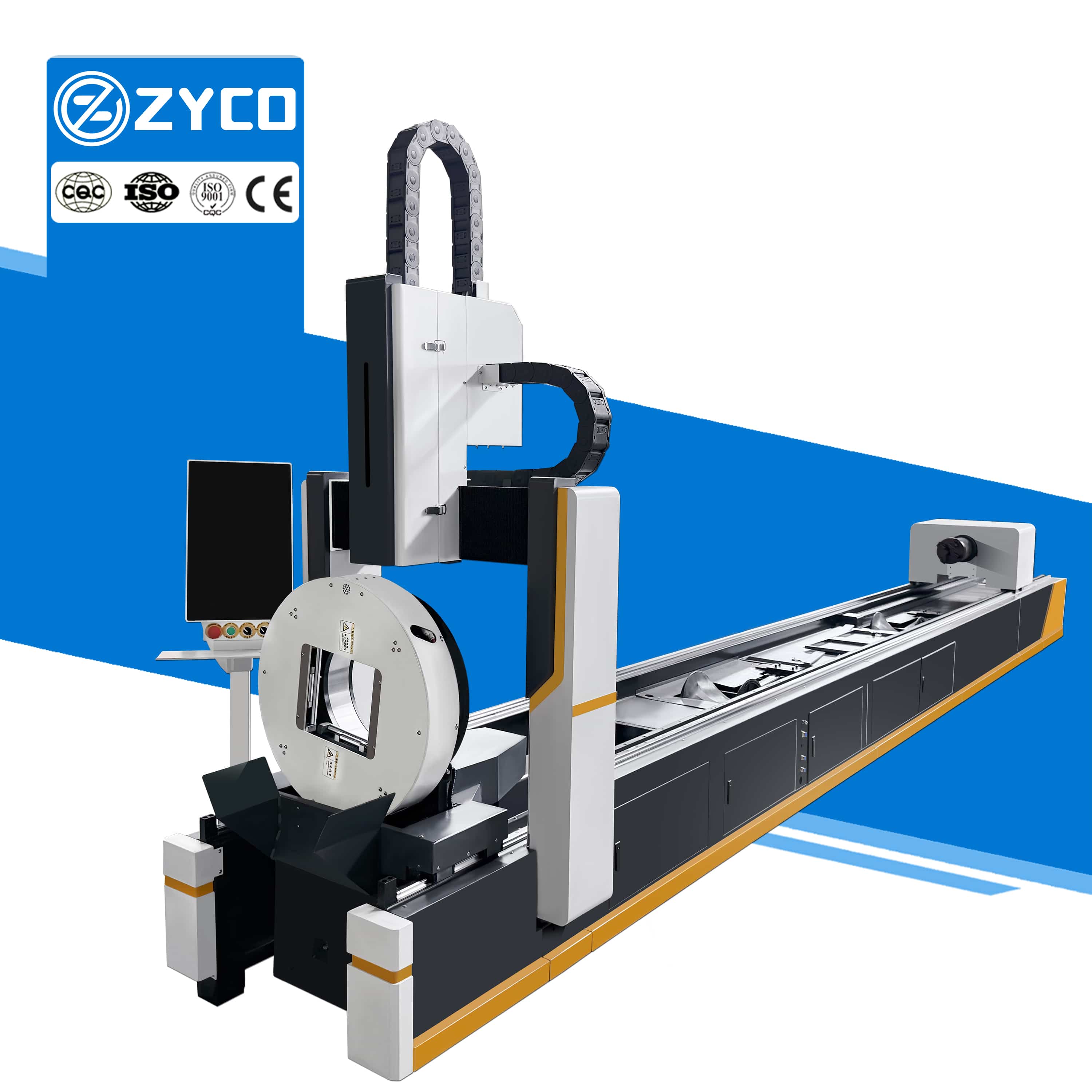 Machine de découpe laser à fibre CNC automatique ZYCO pour tubes en acier inoxydable et en acier