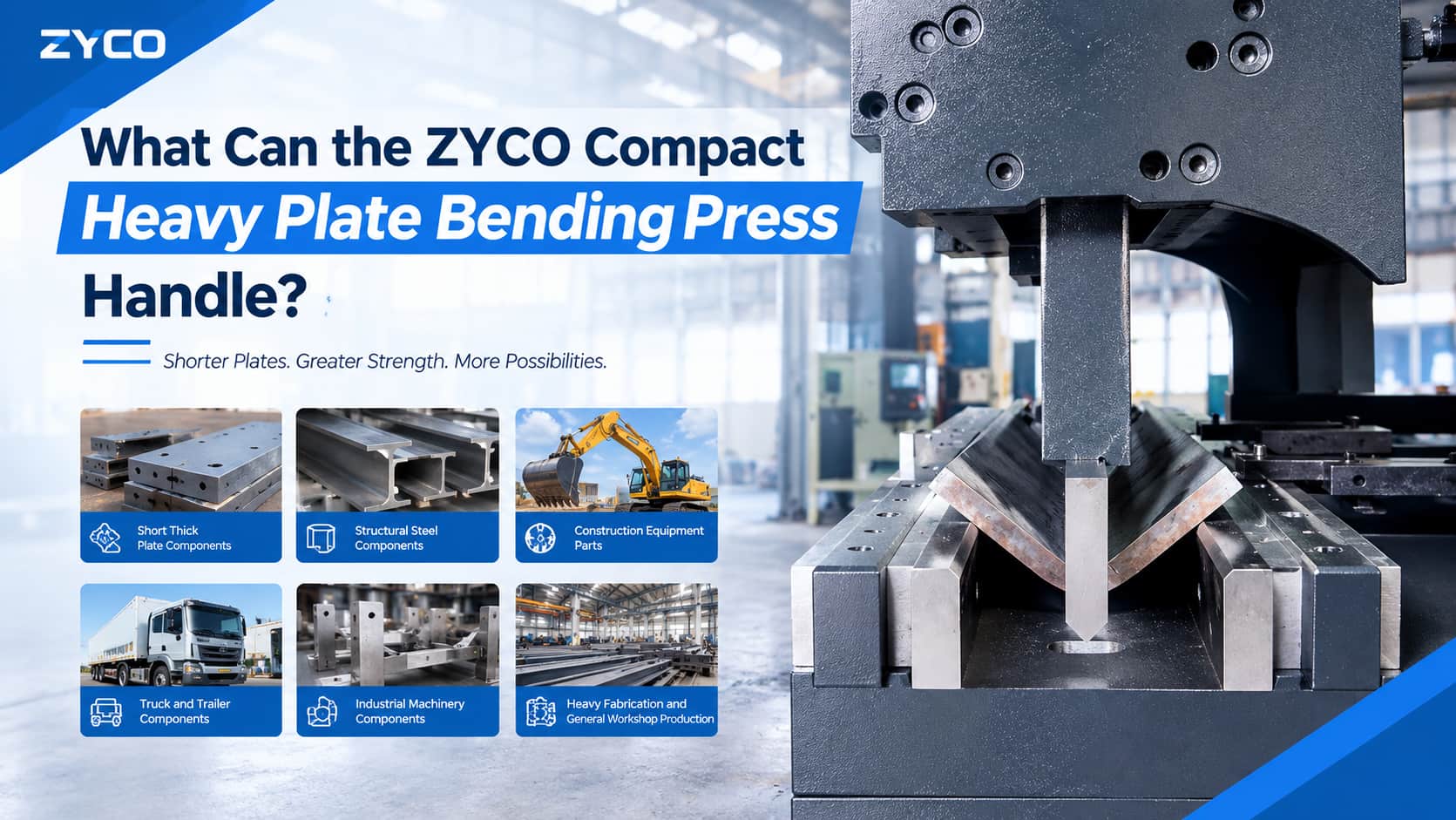 Que peut supporter la presse à cintrer compacte ZYCO pour plaques lourdes ?